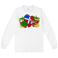 White dominican republic hearts Long Sleeve Tee - Artiststas
