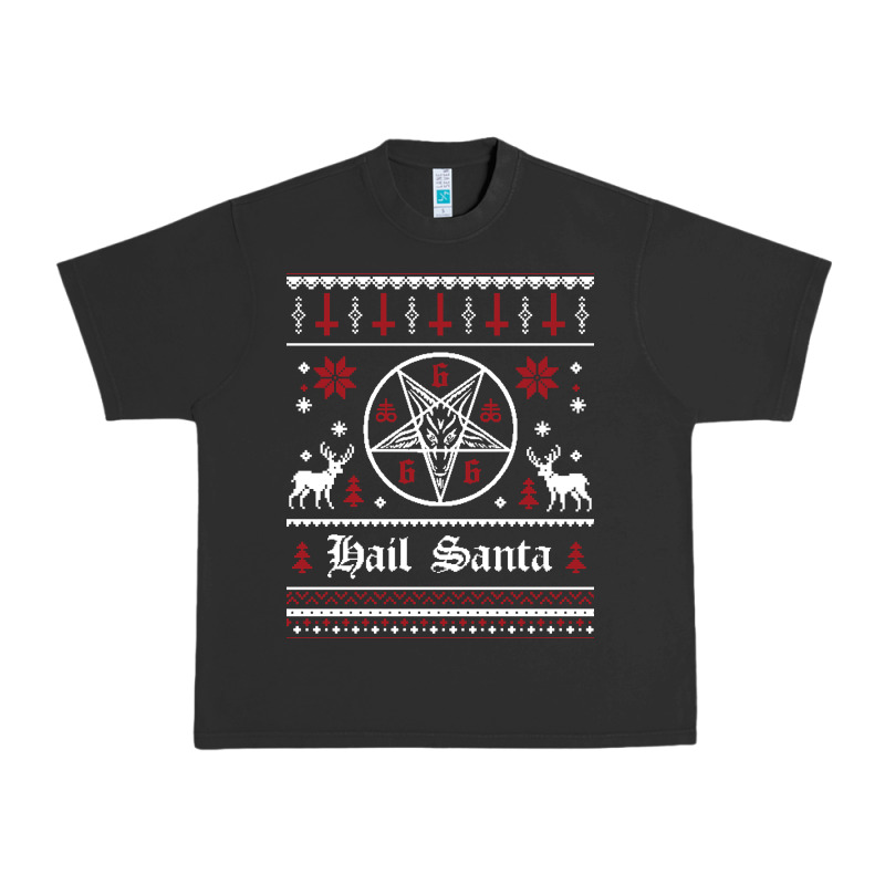 Hail Santa Ugly Christmas Sweater   Sweatshirt Urban Heavy Tee by artisFamous | Teevron