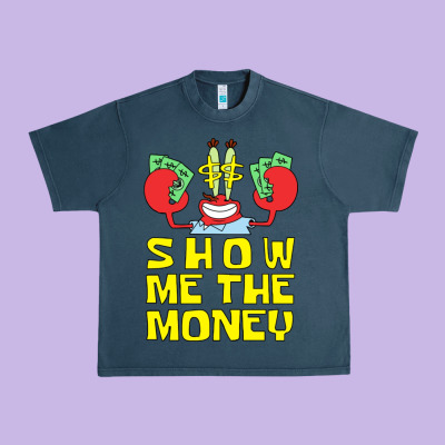 Mr Krabs Show Me The Money Urban Heavy Tee Designed By Artisfamous