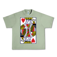 Oil Green king of hearts Urban Heavy Tee - artisFamous