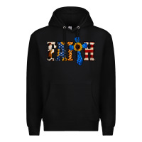 Black American Flag Faith Premium Hoodie - Jasminsmagicworld