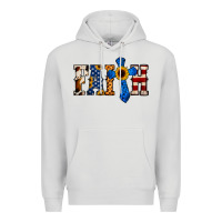 Dove Grey American Flag Faith Premium Hoodie - Jasminsmagicworld