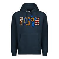 Navy American Flag Faith Premium Hoodie - Jasminsmagicworld