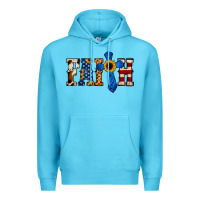 Ocean Blue American Flag Faith Premium Hoodie - Jasminsmagicworld
