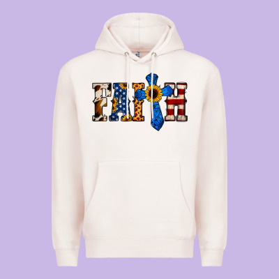 American Flag Faith Premium Hoodie Designed By Jasminsmagicworld