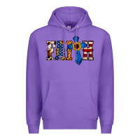 Purple American Flag Faith Premium Hoodie - Jasminsmagicworld