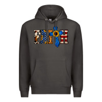 Smoke American Flag Faith Premium Hoodie - Jasminsmagicworld