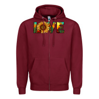 Burgundy desert sunflower love Zipper Hoodie - RanaPortraitStore
