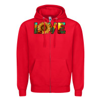 Red desert sunflower love Zipper Hoodie - RanaPortraitStore
