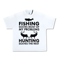 White funny fishing and hunting Urban Heavy Tee - artisFamous