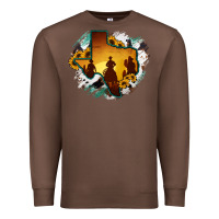 Chestnut Horsehide Texas Map Cowboys Flag Premium Sweatshirt - RanaPortraitStore