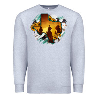 Heather Grey Horsehide Texas Map Cowboys Flag Premium Sweatshirt - RanaPortraitStore