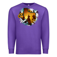 Purple Horsehide Texas Map Cowboys Flag Premium Sweatshirt - RanaPortraitStore