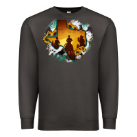 Smoke Horsehide Texas Map Cowboys Flag Premium Sweatshirt - RanaPortraitStore