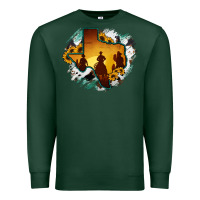 Sports Green Horsehide Texas Map Cowboys Flag Premium Sweatshirt - RanaPortraitStore
