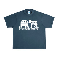 Midnight Navy everyone poops Urban Heavy Tee - artisFamous