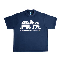 Navy everyone poops Urban Heavy Tee - artisFamous