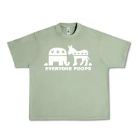 Oil Green everyone poops Urban Heavy Tee - artisFamous