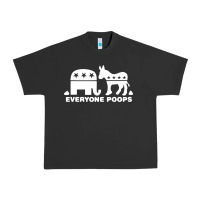 Pigment Black everyone poops Urban Heavy Tee - artisFamous