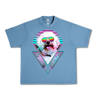 Pebble Blue bichons frise dog vintage Urban Heavy Tee - artisFamous