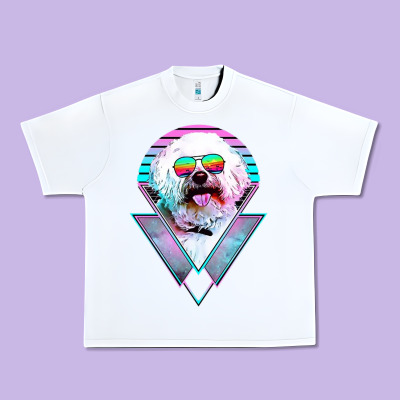 Bichons Frise Dog Vintage Urban Heavy Tee Designed By Artisfamous