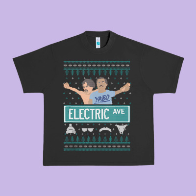 Pardon My Take Electric Avenue Ugly Christmas Sweater Urban Heavy Tee Designed By Artisfamous