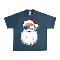 Midnight Navy santa claus  u.s.a sunglasses christmas in july santa Urban Heavy Tee - artisFamous