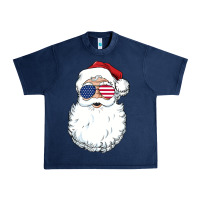 Santa Claus  U.s.a Sunglasses Christmas In July Santa Urban Heavy Tee | Teevron