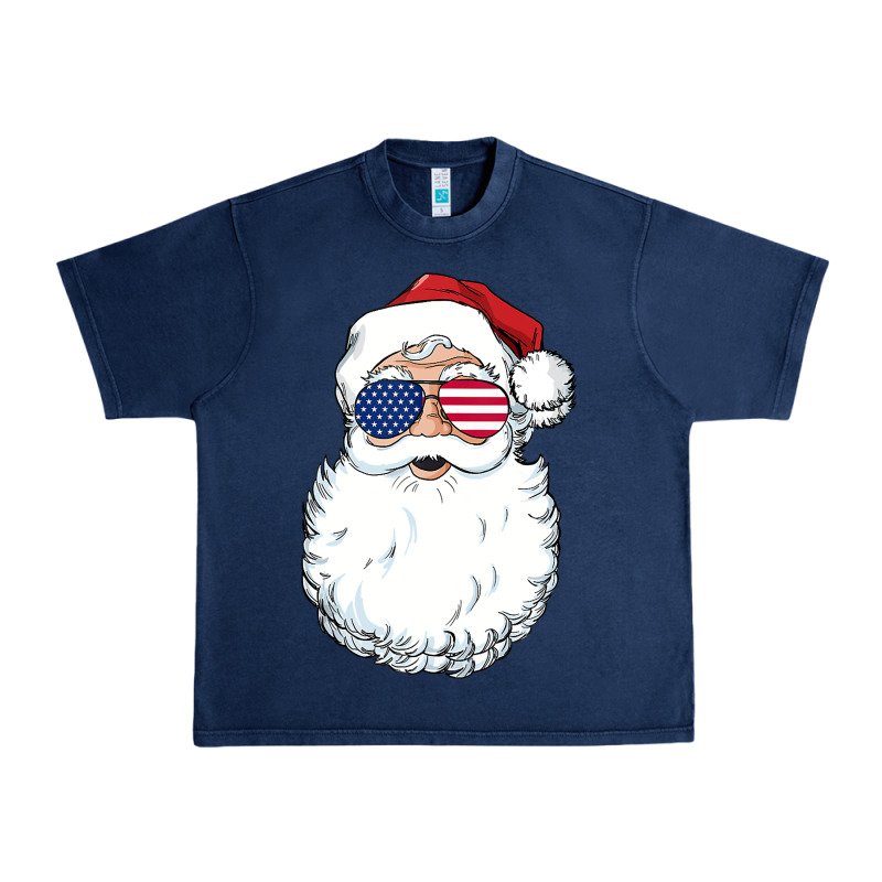 Santa Claus  U.s.a Sunglasses Christmas In July Santa Urban Heavy Tee by artisFamous | Teevron