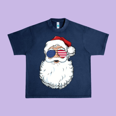 Santa Claus  U.s.a Sunglasses Christmas In July Santa Urban Heavy Tee Designed By Artisfamous