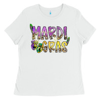 White mardi gras Ladies Tee - SublimationCraftShop