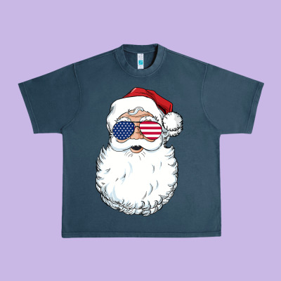 Santa Claus  U.s.a Sunglasses Christmas In July Santa Urban Heavy Tee Designed By Artisfamous