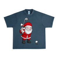 Midnight Navy santa claus golf christmas golfer golfing gift Urban Heavy Tee - artisFamous