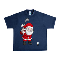 Navy santa claus golf christmas golfer golfing gift Urban Heavy Tee - artisFamous