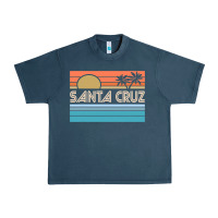 Midnight Navy santa c.r.u.z cali sunset 70s 80s surfer summer sun Urban Heavy Tee - artisFamous