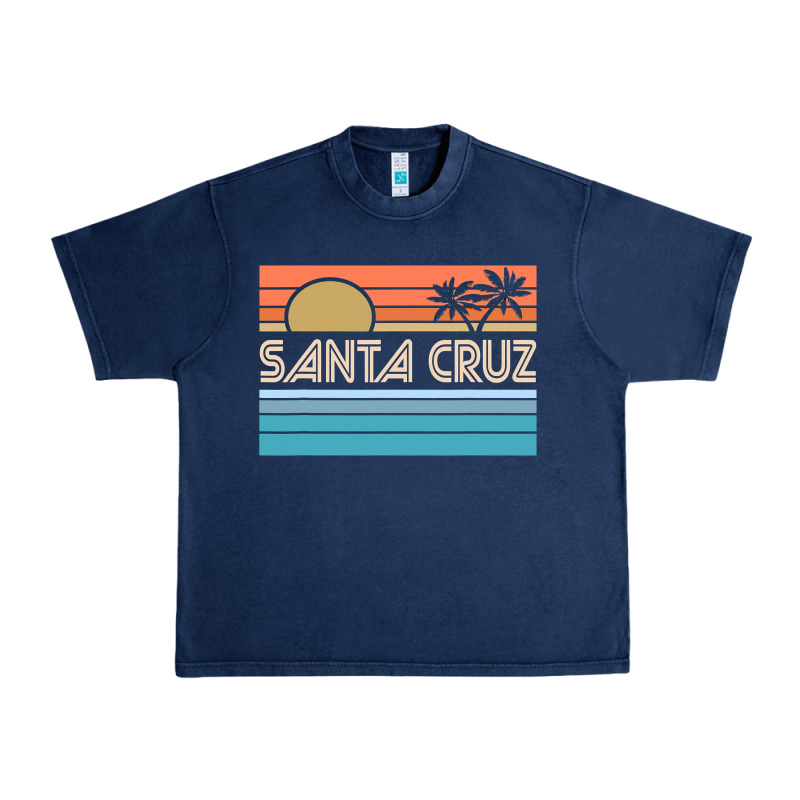 Santa C.r.u.z Cali Sunset 70s 80s Surfer Summer Sun Urban Heavy Tee by artisFamous | Teevron