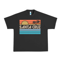 Pigment Black santa c.r.u.z cali sunset 70s 80s surfer summer sun Urban Heavy Tee - artisFamous