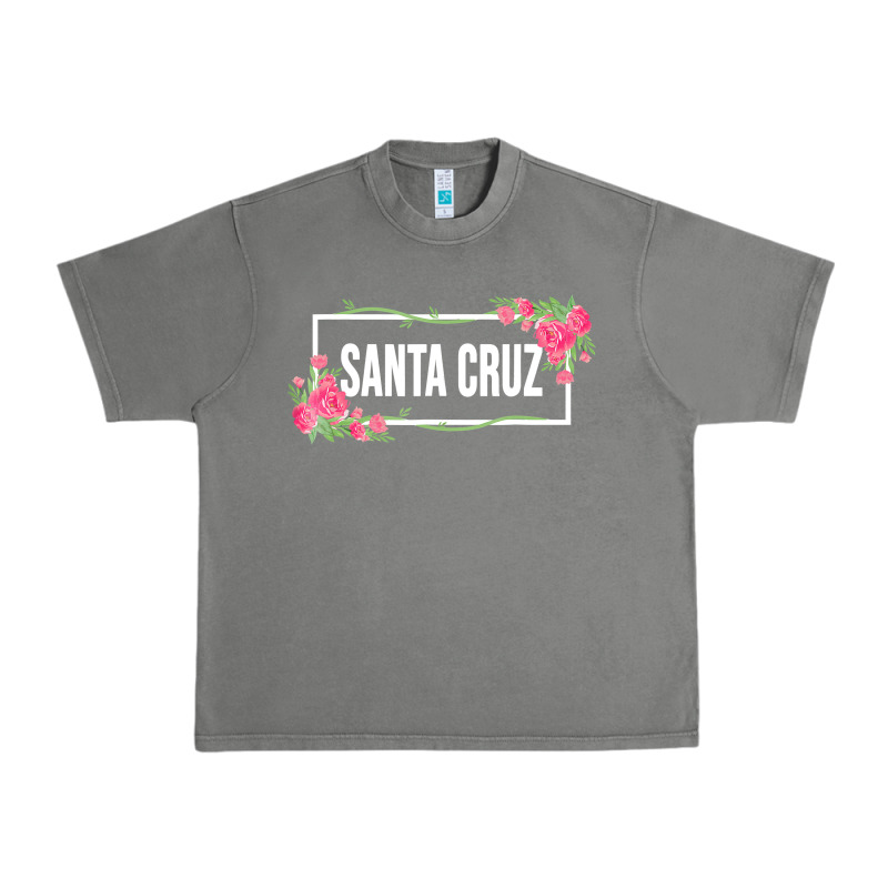 Santa C.r.u.z Cali  Floral Hibiscus Flower Urban Heavy Tee by artisFamous | Teevron