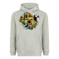 Moon Dust Texas Map Sunflower Cactus Serape Heavyweight Hoodie - RanaPortraitStore