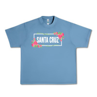 Pebble Blue santa c.r.u.z cali  floral hibiscus flower Urban Heavy Tee - artisFamous