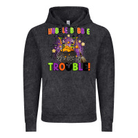 Vintage Black kids halloween hubble bubble here comes trouble Vintage Hoodie - BarkalooDesign