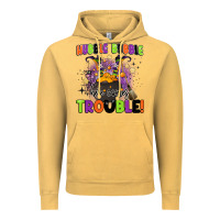 Vintage Mustard kids halloween hubble bubble here comes trouble Vintage Hoodie - BarkalooDesign