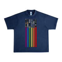 Navy rainbow lightsaber Urban Heavy Tee - artisFamous