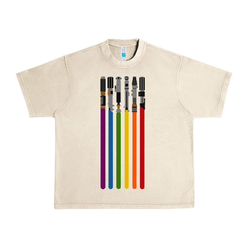 Rainbow Lightsaber Urban Heavy Tee by artisFamous | Teevron
