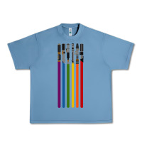 Pebble Blue rainbow lightsaber Urban Heavy Tee - artisFamous