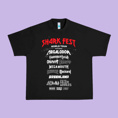 Shark Fest Urban Heavy Tee Designed By Artisfamous