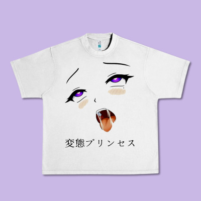 Ahegao Face Girl Urban Heavy Tee Designed By Artisfamous