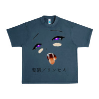 Midnight Navy ahegao face girl Urban Heavy Tee - artisFamous