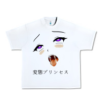 Ahegao Face Girl Urban Heavy Tee | Teevron