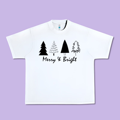 Merry And Bright Urban Heavy Tee Designed By Artisfamous
